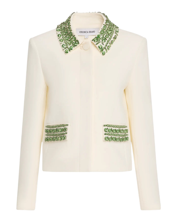 Veronica Beard Imogen Embellished Cropped Jacket