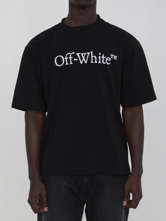 Off White Big Bookish Skate Cotton T-shirt - Ellie Belle