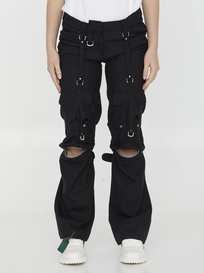 Off White Cargo Pants - Ellie Belle