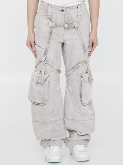 Off White Laundry Cargo Jeans - Ellie Belle