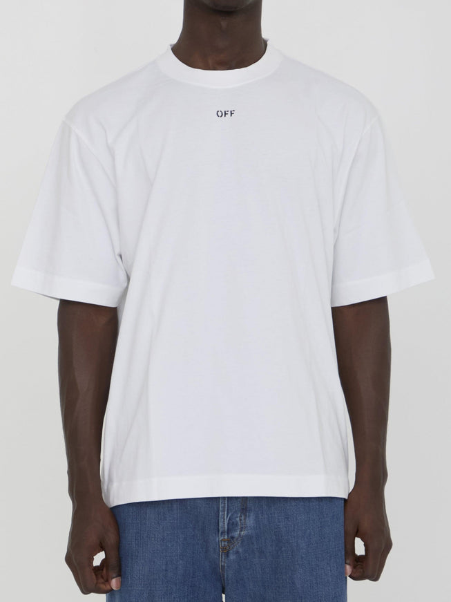 Off White Logo-Print Cotton T-Shirt - Ellie Belle