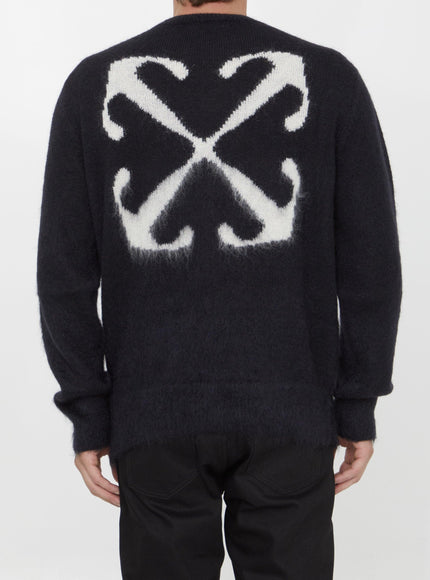 Off White Mohair Arrow Jumper - Ellie Belle