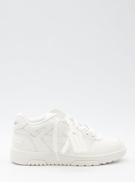 Off White Out Of Office Sneakers In White Leather - Ellie Belle