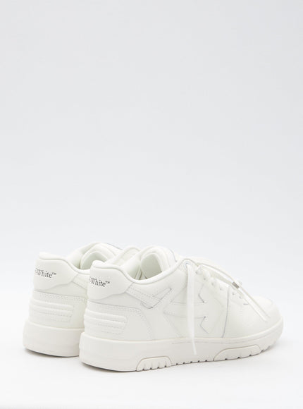 Off White Out Of Office Sneakers In White Leather - Ellie Belle