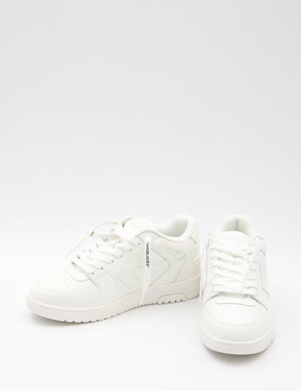 Off White Out Of Office Sneakers In White Leather - Ellie Belle