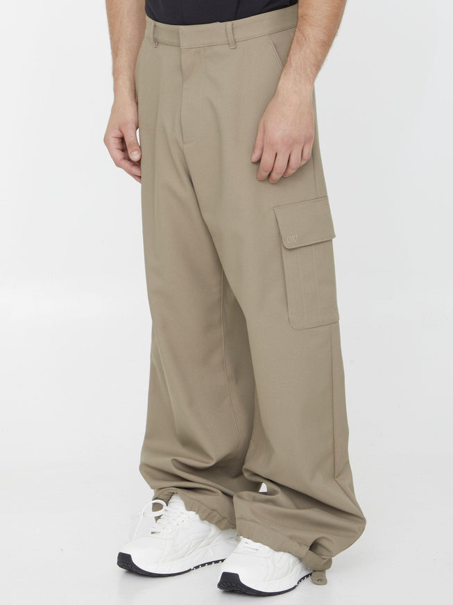 Off White Ow Emb Drill Cargo Pants - Ellie Belle