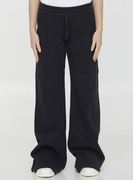 Off White Round Joggers In Cotton Jersey - Ellie Belle