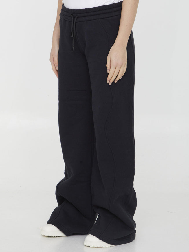 Off White Round Joggers In Cotton Jersey - Ellie Belle