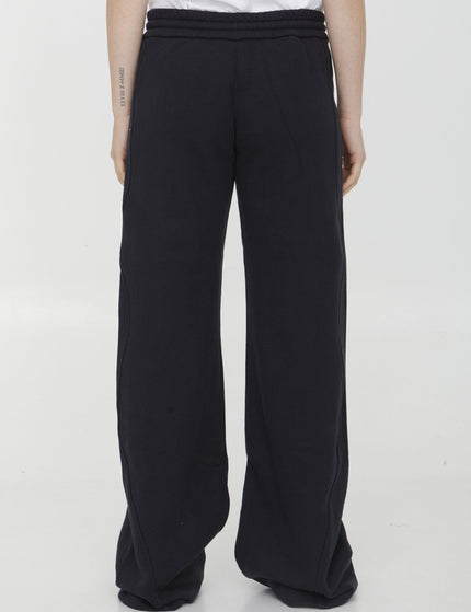 Off White Round Joggers In Cotton Jersey - Ellie Belle