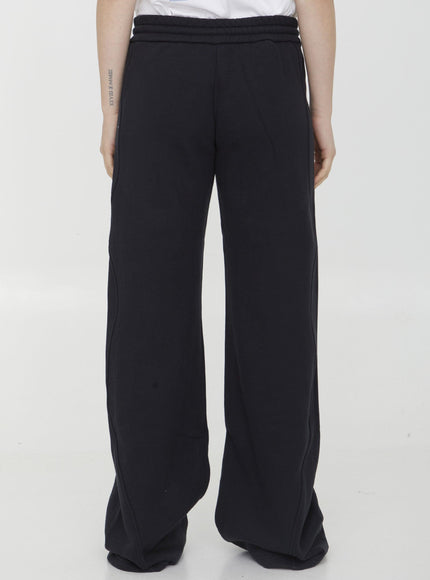 Off White Round Joggers In Cotton Jersey - Ellie Belle