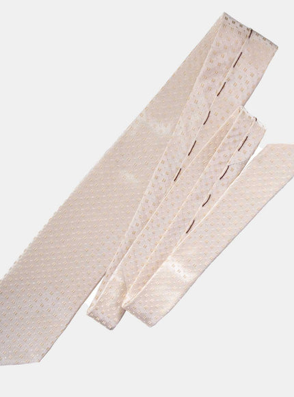 Elizabetta Barbera Silk Jacquard Tie - Champagne