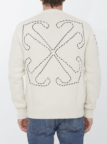 Off White Stitch Arrow Diags Sweater - Ellie Belle