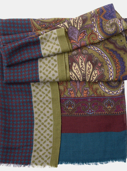 Elizabetta Aosta Wool Scarf in Olive Green