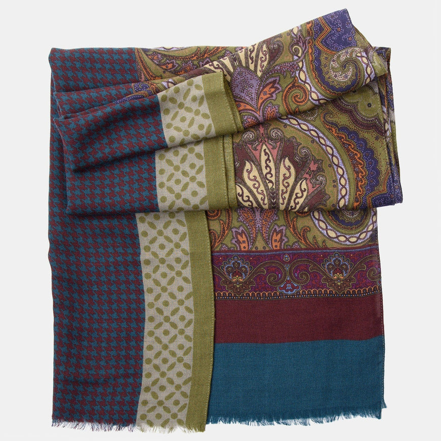 Elizabetta Aosta Wool Scarf in Olive Green