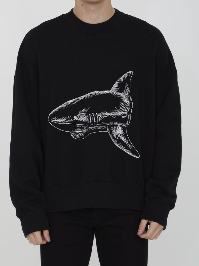 Palm Angels Broken Shark Print Sweatshirt - Ellie Belle