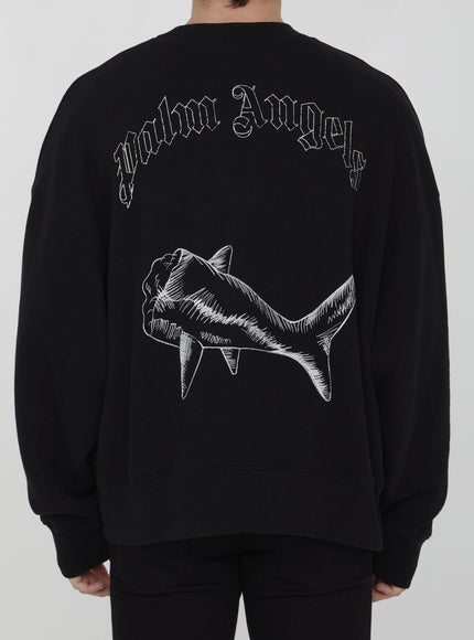Palm Angels Broken Shark Print Sweatshirt - Ellie Belle