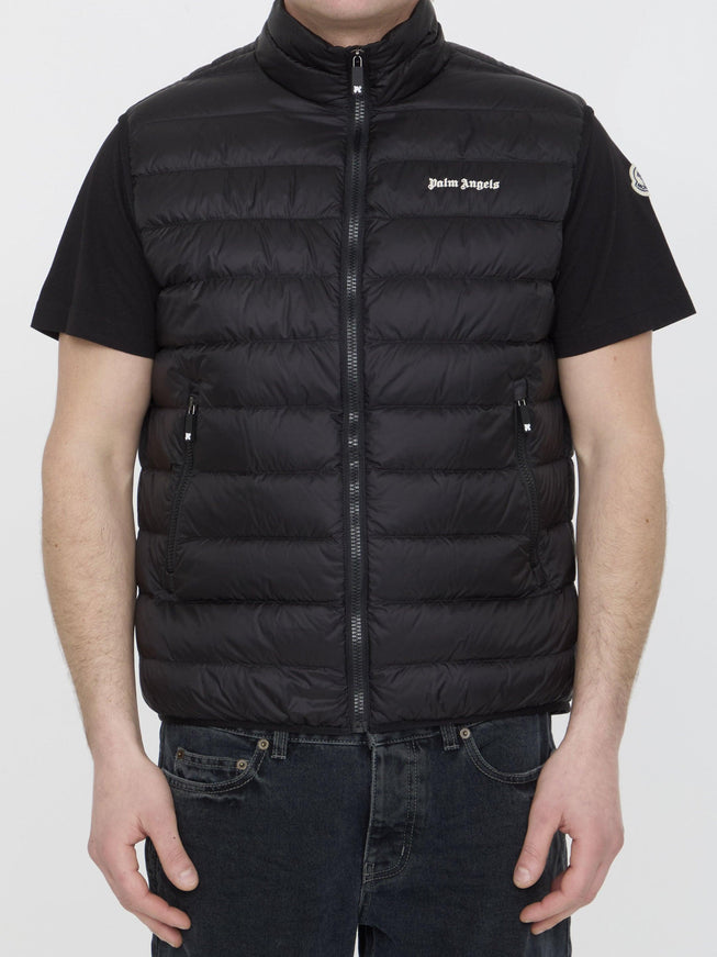 Palm Angels Padded Vest With Logo - Ellie Belle