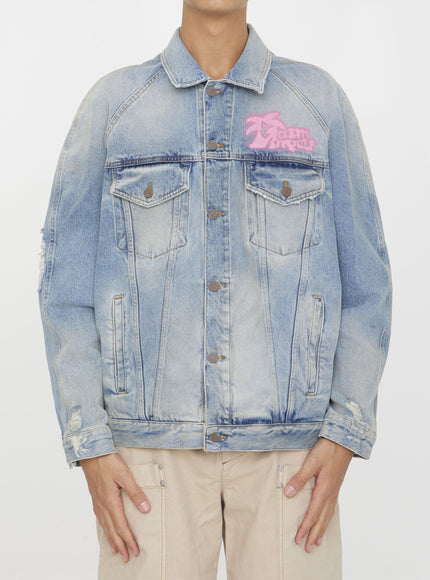 Palm Angels Spray "hunter" Denim Jacket - Ellie Belle