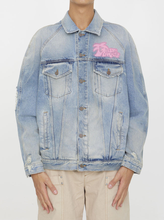 Palm Angels Spray "hunter" Denim Jacket - Ellie Belle