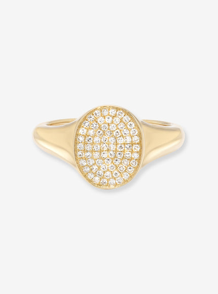 Zoe Lev Pave Diamond Signet Ring