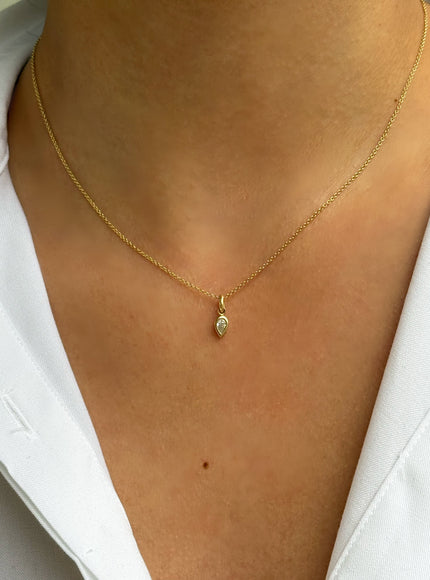 Zoe Lev Pear Bezel Diamond Pendant