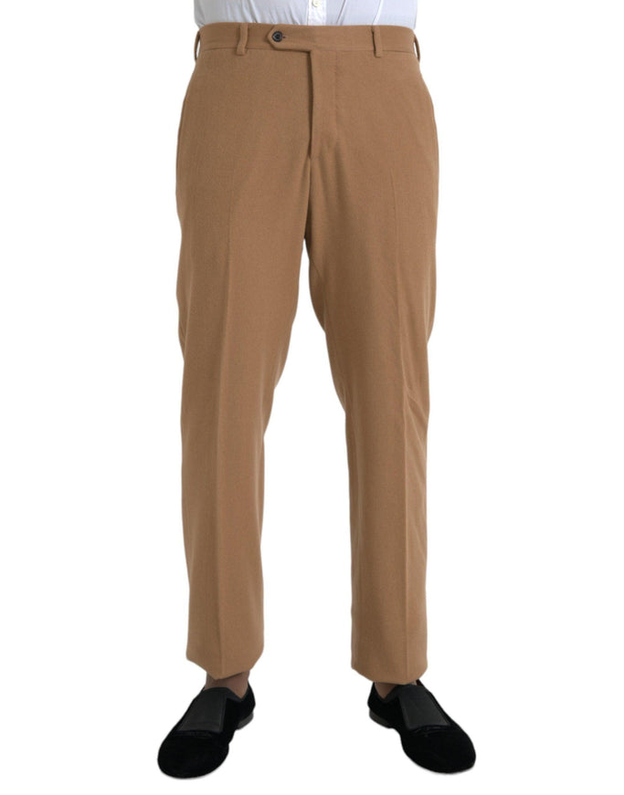 Prada Beige Cashmere Men's Straight Fit Pants - Ellie Belle