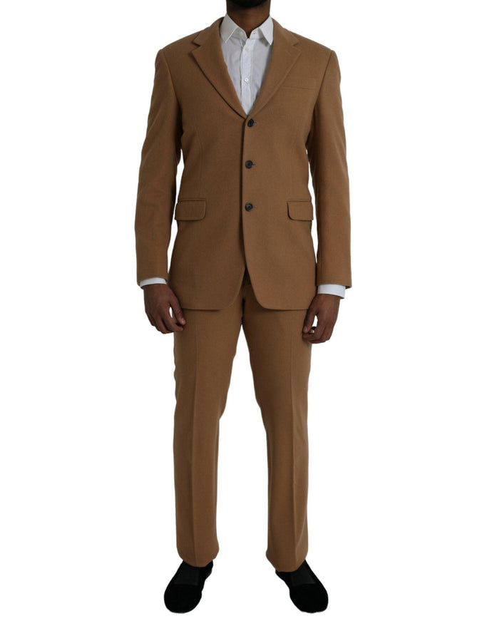 Prada Brown Cashmere Two Piece Suit