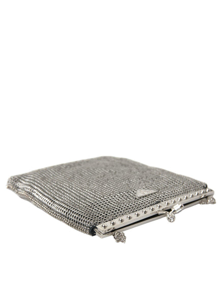 Prada Chain Mesh Silver Bag in Silver - Ellie Belle