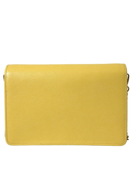 Prada Yellow Saffiano Leather Shoulder Bag - Ellie Belle