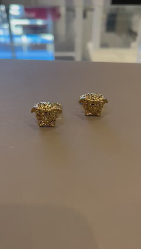 Gold Versace Medusa cufflinks for men