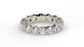 Round cut diamond eternity ring in white gold