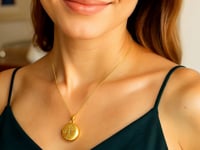 Collier médaillon arbre de vie en or jaune 14 carats