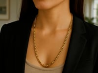 3.4mm 14k Yellow Gold Round Box Chain