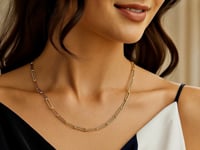 14k Yellow Gold Wire Paperclip Chain (2.7mm)