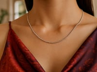 14k White Gold Bead Chain 1.5mm