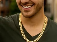 Collier chaîne Miami Cuban poli en or jaune 14 carats