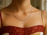 14k White Gold Diamond Cut Bead Chain 1.0mm