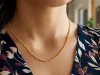 Moon Cut Bead Chain in 14k Yellow Gold (2.0 mm)