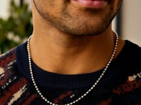 Moon Cut Bead Chain in 14k White Gold (2.5 mm)