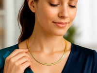 Collier réversible Omega en or bicolore 14 carats de 4,0 mm