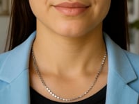 2.2mm 14k White Gold Oval Mirror Chain