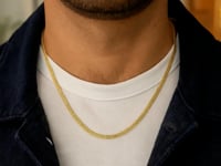 2.5mm 14k Yellow Gold Bismark Chain