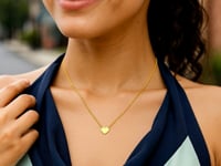 Collier mini cœur poli en or jaune 14 carats
