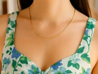 1.5mm 14k Yellow Gold Super Flex Herringbone Chain