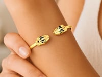 14k Yellow Gold Panther Bangle