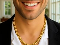 8.25mm 14k Yellow Gold Classic Miami Cuban Solid Chain