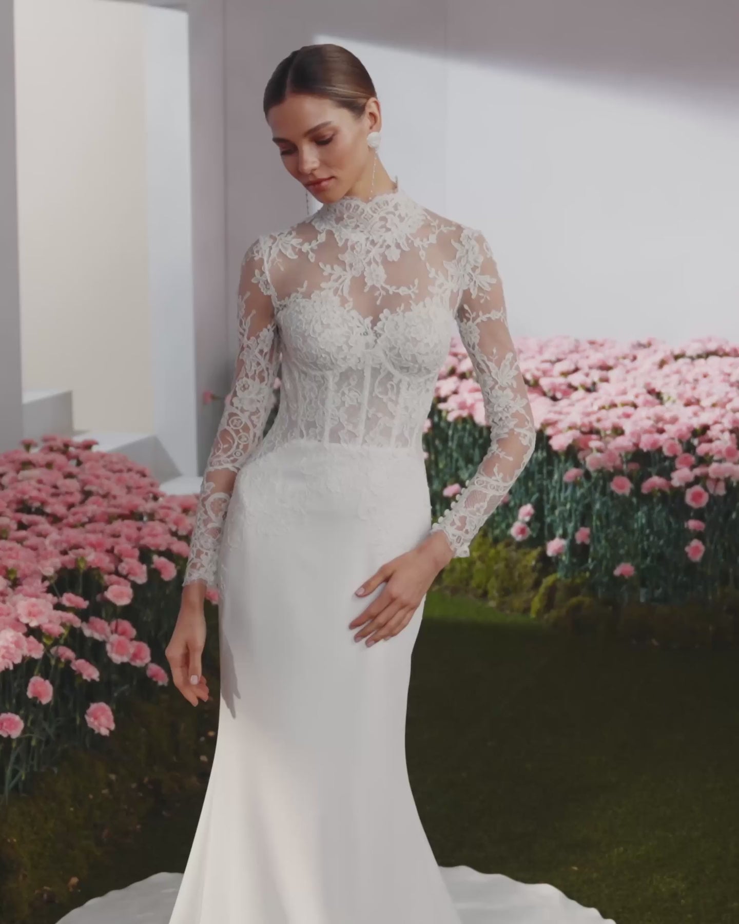Rosa Clará Couture Reflejo Illusion Lace Wedding Dress – Ellie Belle