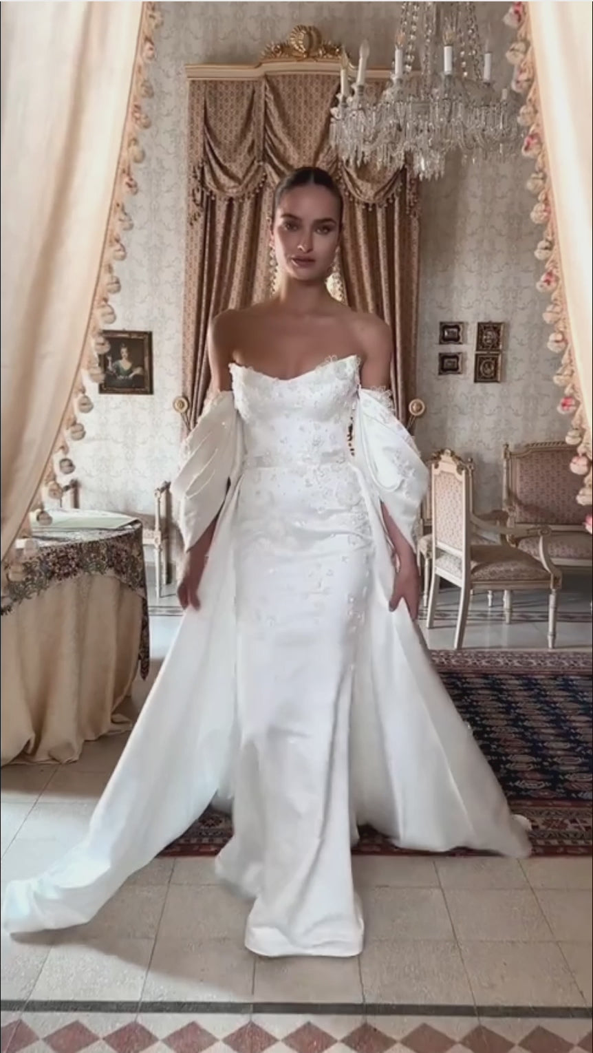 Euphemia Wedding Gown by Ricca Sposa – Strapless Bridal Dress – Ellie Belle