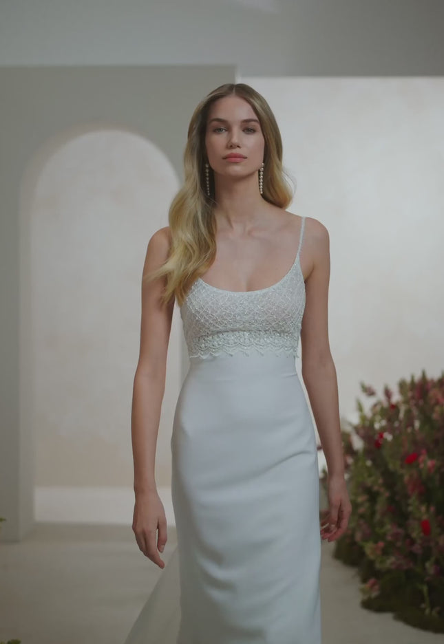 Rosa Clará Couture Terol Mermaid Wedding Dress with Cape
