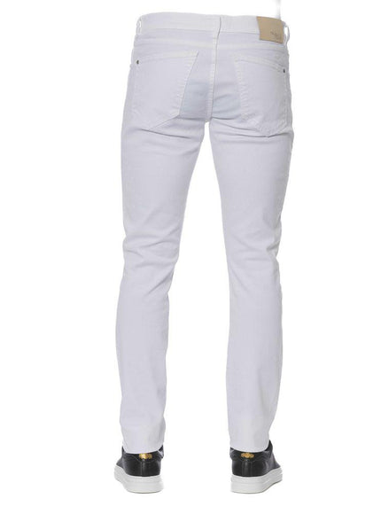 Trussardi Jeans White Cotton Jeans & Pant - Ellie Belle